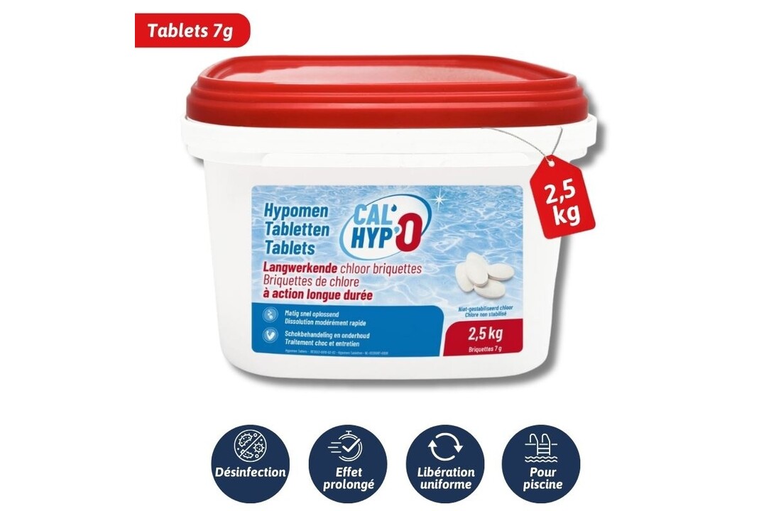 Cal’Hyp'O Hypomen Chloor tabletten 7 gram - 2,5kg