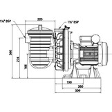 Pentair Sta-Rite Pomp 0.5Pk 220V 8,5m³/u - type S5P2RC-1