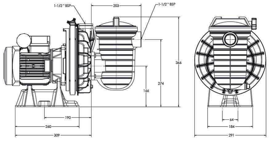 Pentair Sta-Rite Pomp 0.5Pk 220V 8,5m³/u - type S5P2RC-1