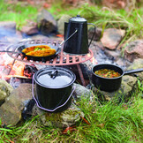4-Delige Outdoor Kampvuur Kookset