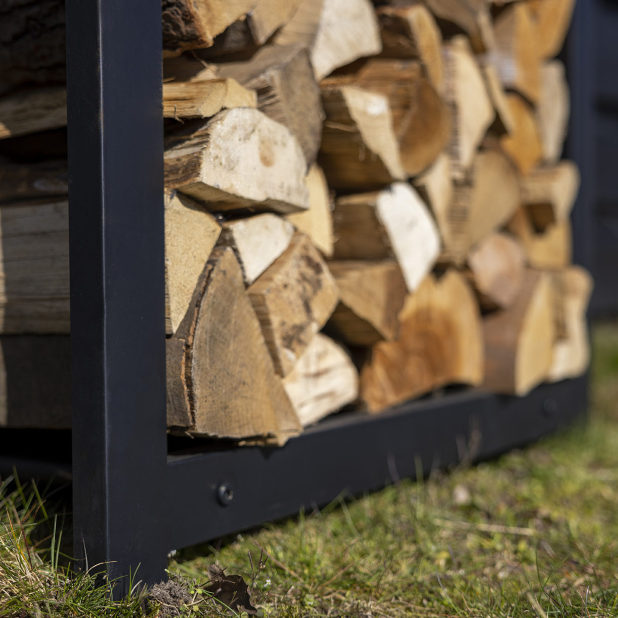 Fancy Flames Houtopslag Zwart L