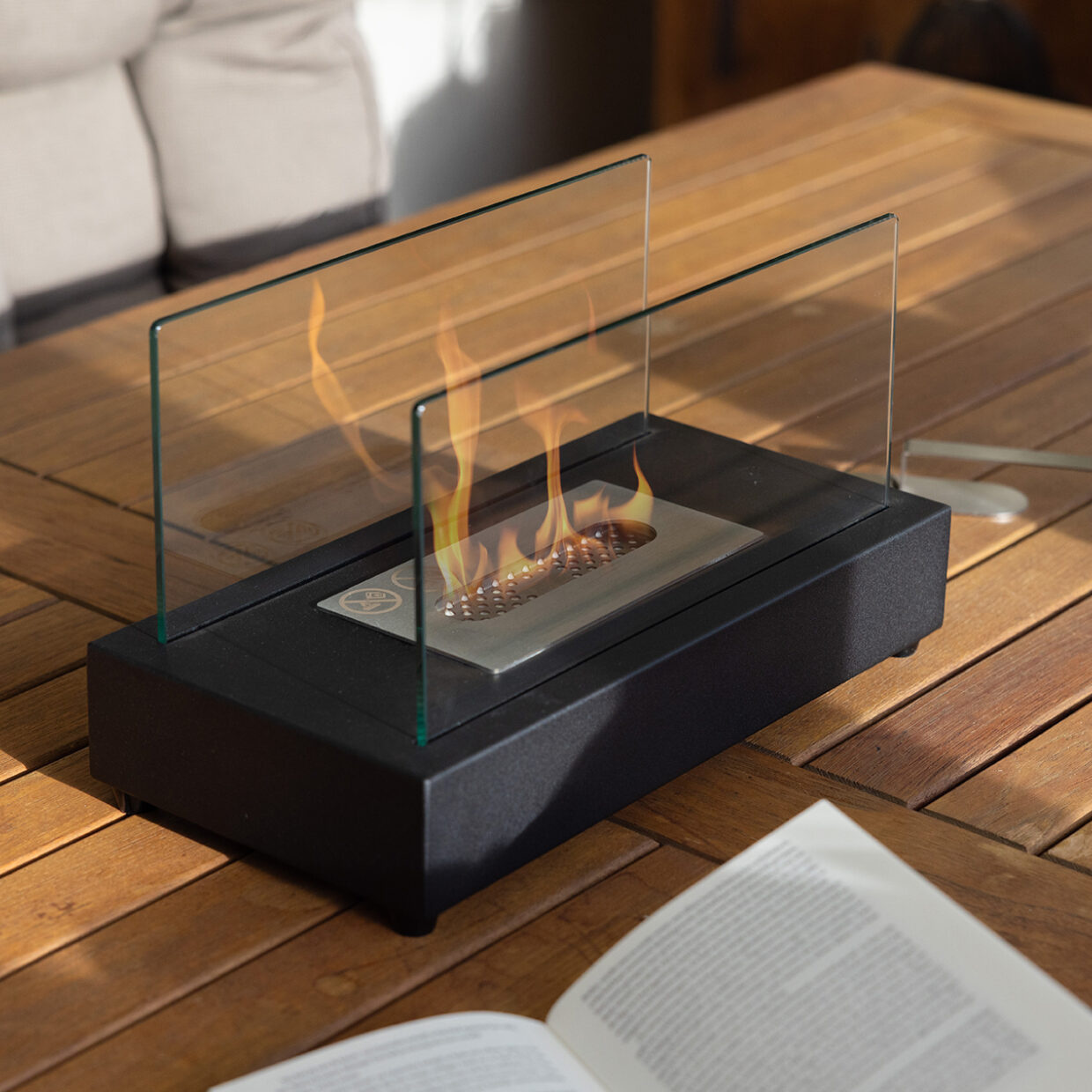 Fancy Flames Rechthoekige Tafelhaard op Bio Ethanol