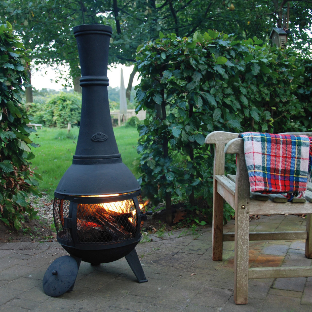 Fancy Flames Terraskachel met Gaas