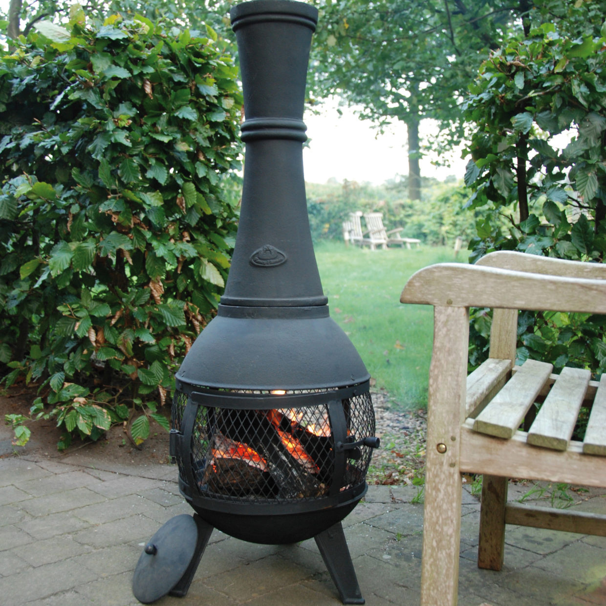 Fancy Flames Terraskachel met Gaas