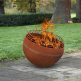 Fancy Flames Vuurbal Roest met  Strepen