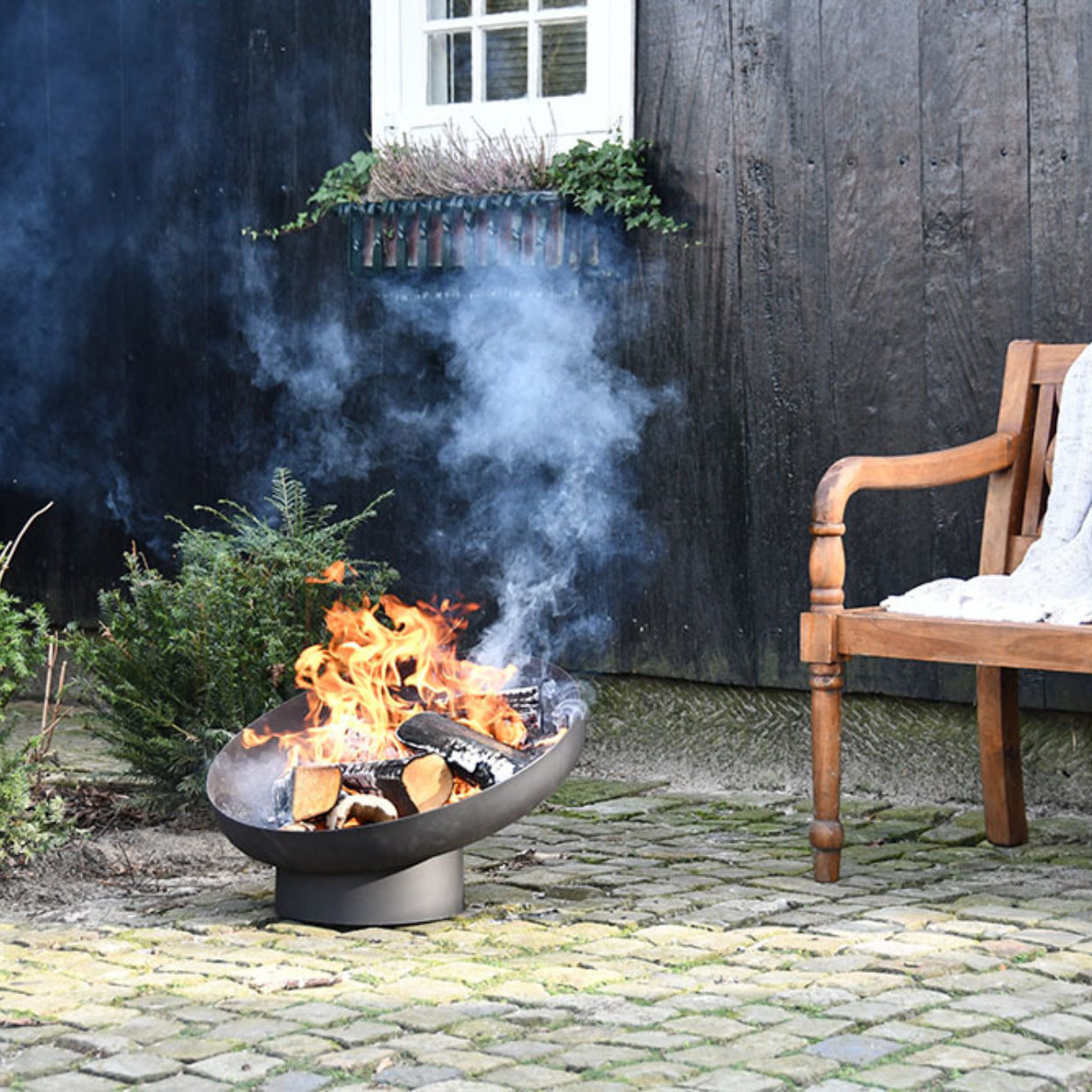 Fancy Flames Schuine Vuurschaal
