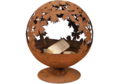 Fancy Flames Ronde Vuurschaal Roest Lasercut Bladeren