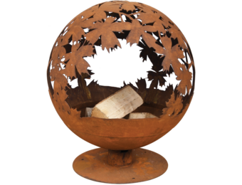 Fancy Flames Ronde Vuurschaal Roest Lasercut Bladeren