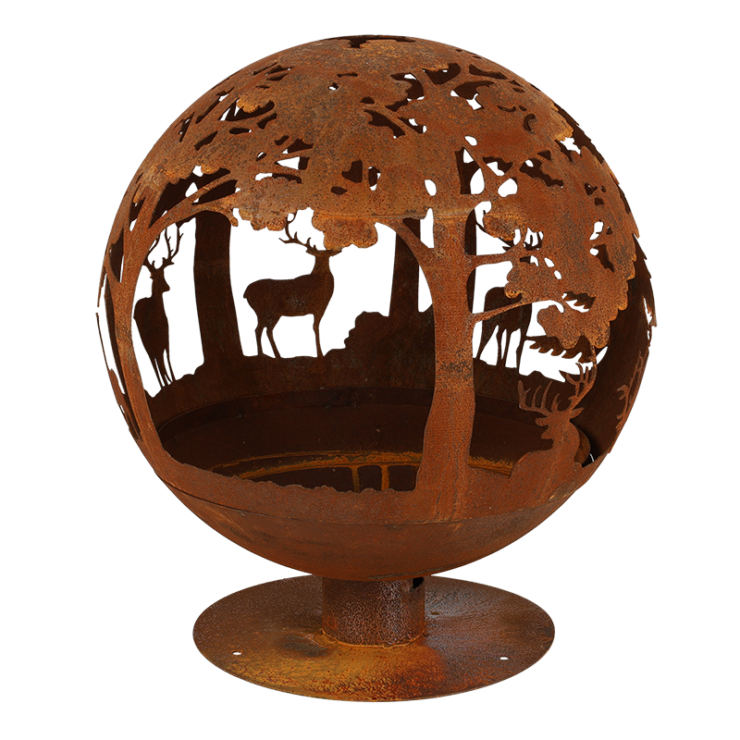 Fancy Flames Roest Vuurbal Lasercut Ø 58 cm