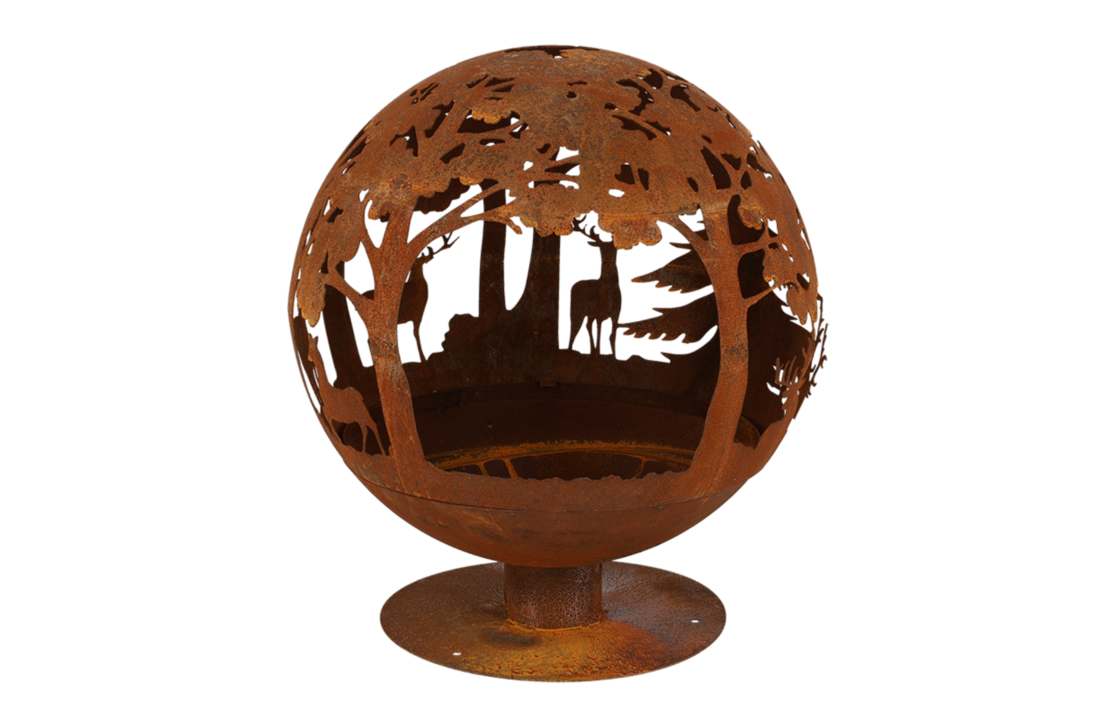 Fancy Flames Roest Vuurbal Lasercut Ø 58 cm