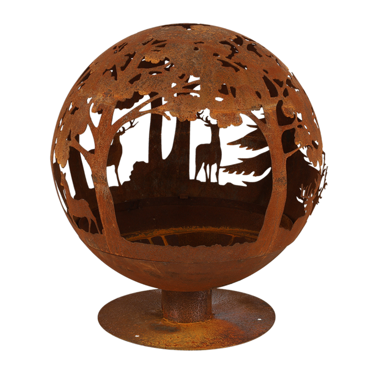 Fancy Flames Roest Vuurbal Lasercut Ø 58 cm