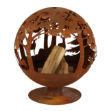 Fancy Flames Roest Vuurbal Lasercut Ø 58 cm