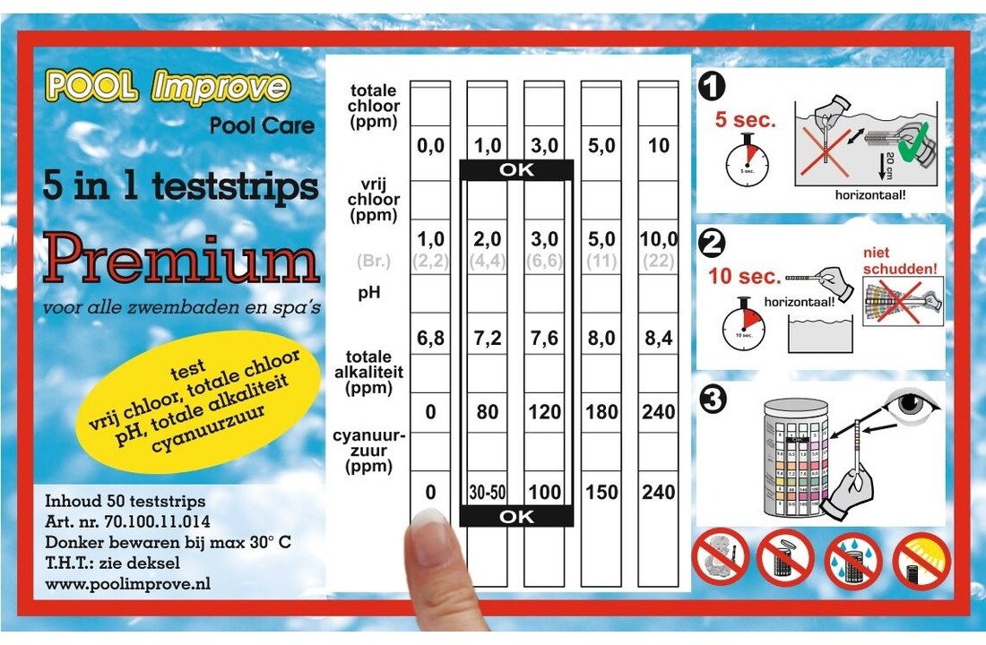 Pool improve teststrips 5 in 1 - 50st