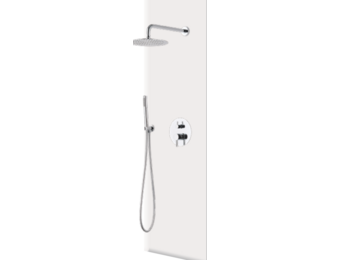 CRM wandmontage douche RVS