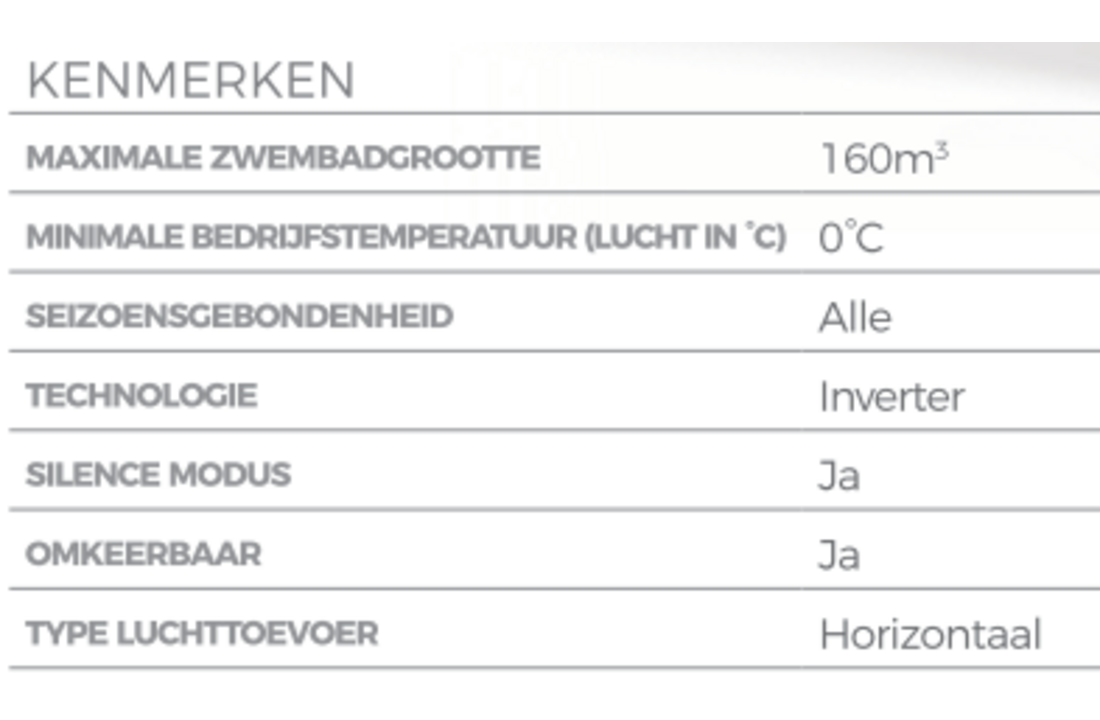 Poolstyle H&C Step Inverter warmtepomp