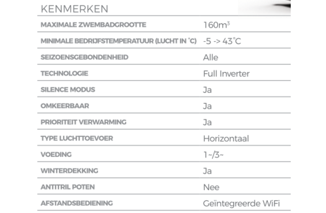 Fairland AquaX Essential - Full inverter warmtepomp