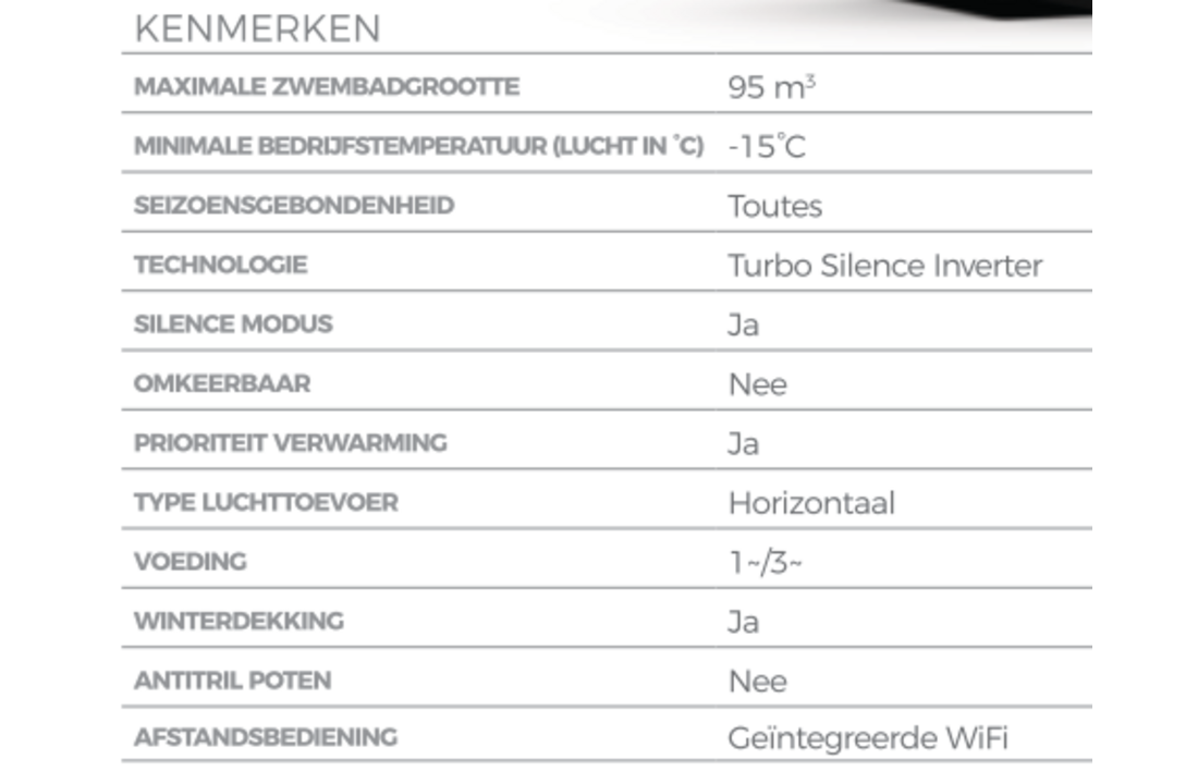 Fairland AquaX TurboSilence - Full Inverter warmtepomp