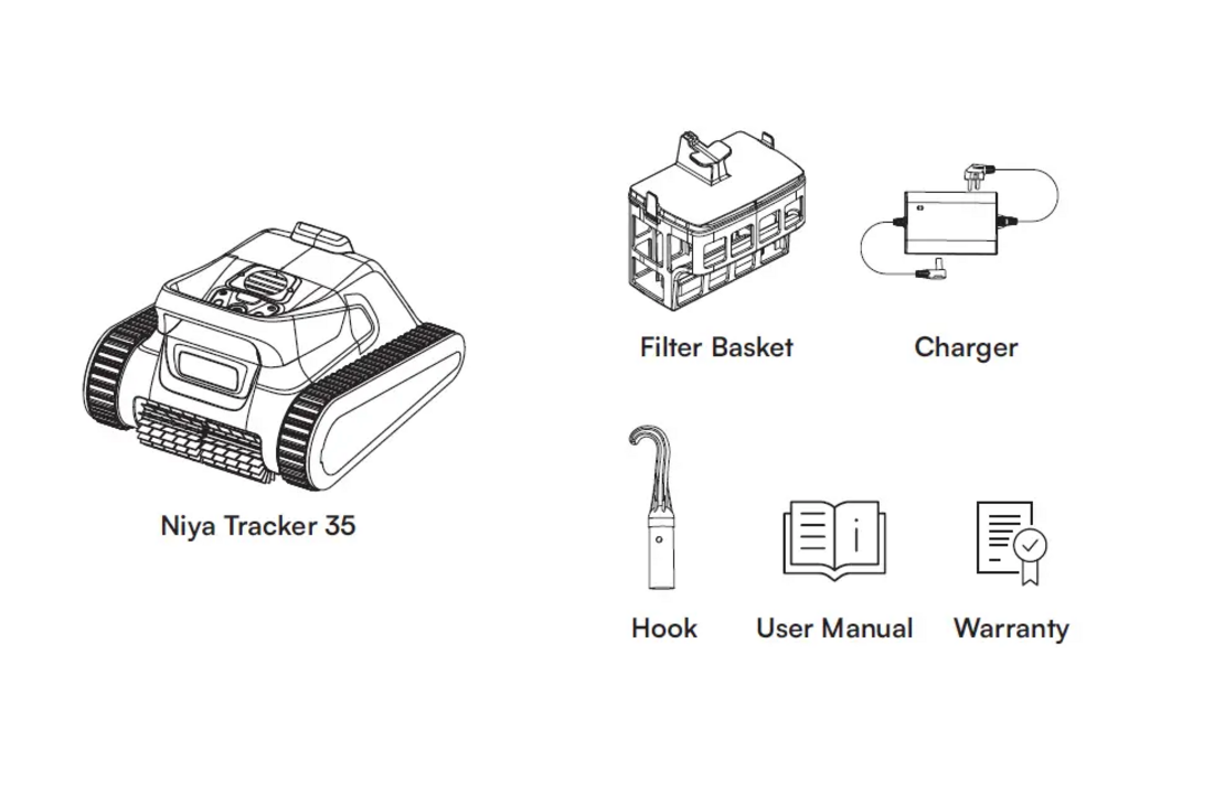 Niya Tracker 35 Zwembadrobot - draadloos