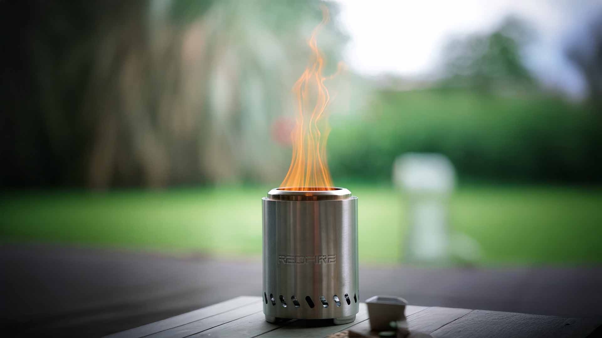 RedFire tafelhaard Volcano RVS Medium