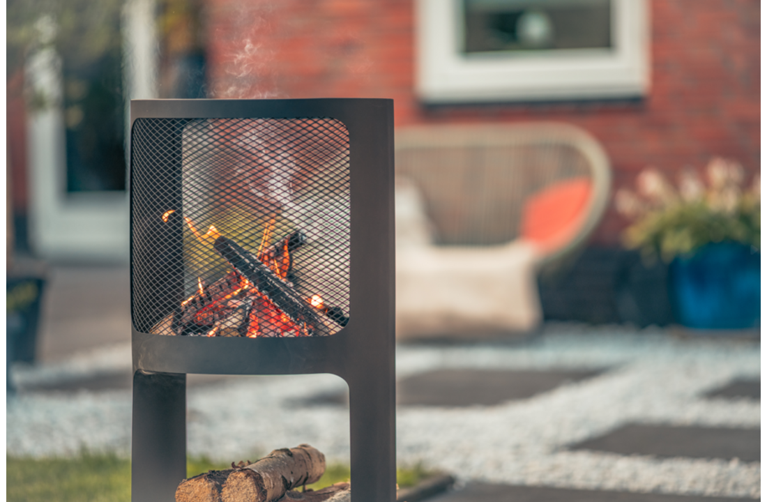 RedFire vuurkorf Buffalo met houtopslag