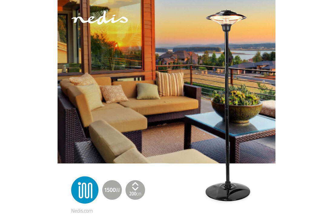 Nedis Patio verwarmer met omvalschakelaar
