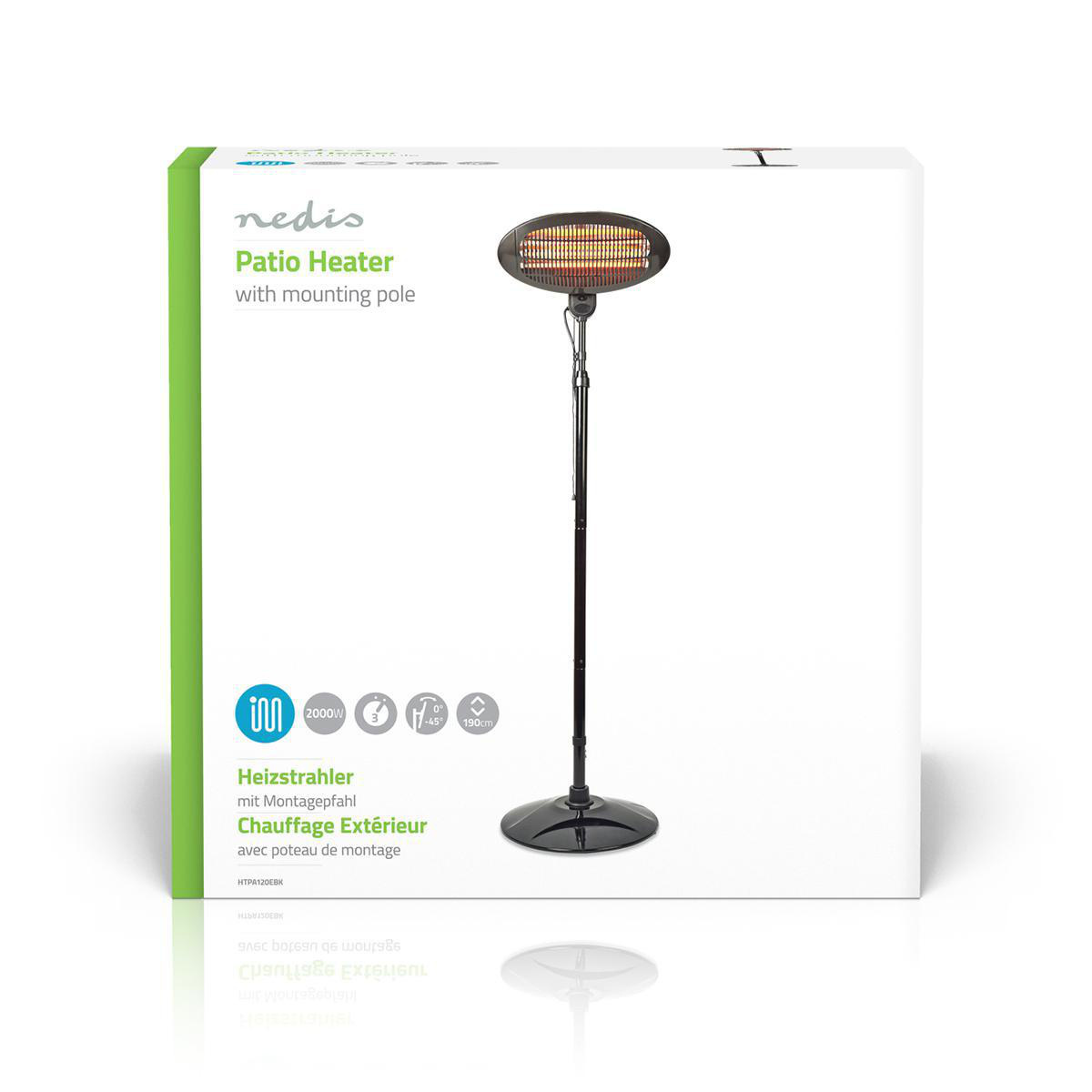 Nedis Patio verwarmer inclusief bevestigingspaal