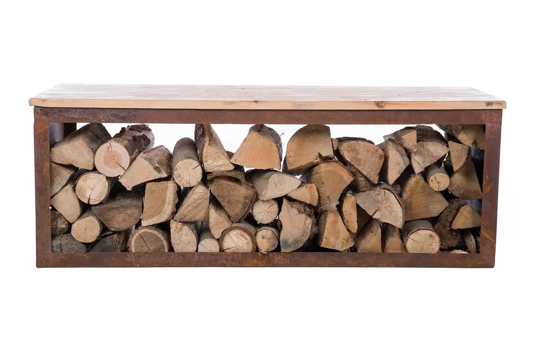Redfire handmade houten opbergbank Tyr 120 cm