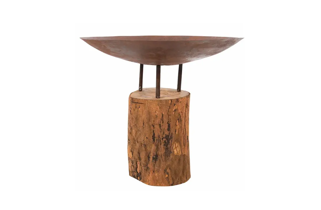 Redfire handmade vuur pit logger houten basis