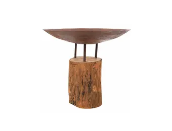 Redfire handmade vuur pit logger houten basis