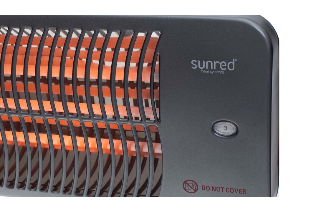 Sunred verwarmer Lugo Quartz Wall - zwart