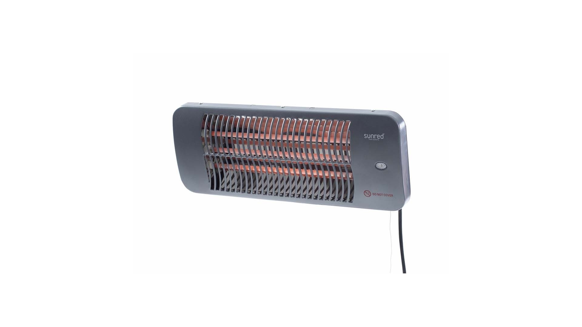Sunred verwarmer Lugo Quartz Wall - zwart