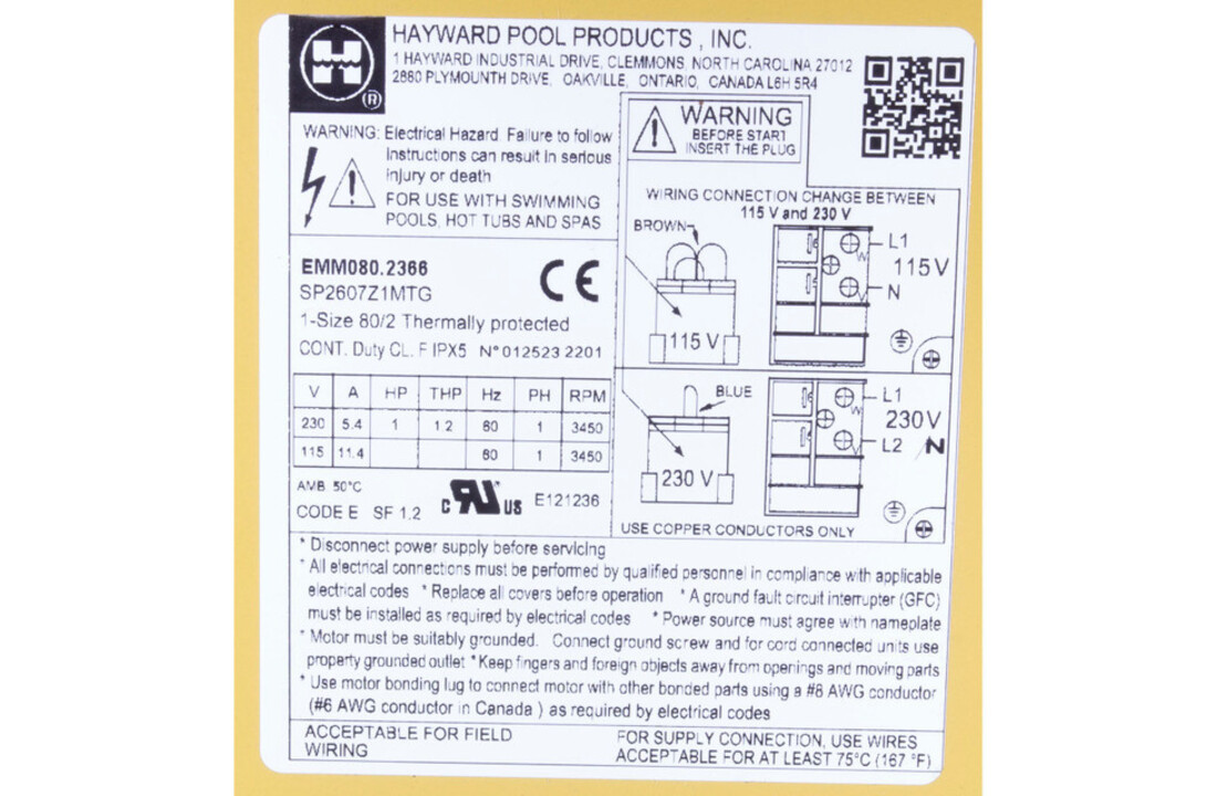 Hayward Super Pump Pro motor- diverse soorten