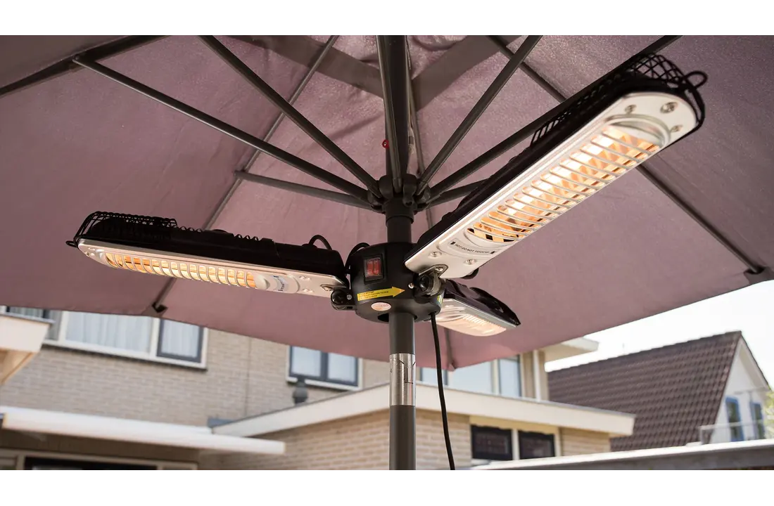 Sunred verwarmer Bright Parasol - zwart/zilver
