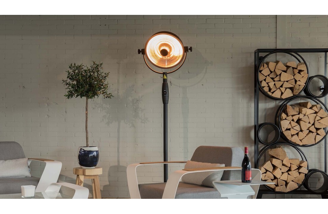 Sunred verwarmer Retro Bright staand - zwart