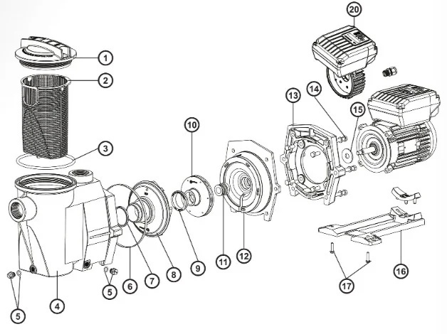 Hayward Super Pump Pro aftapplug