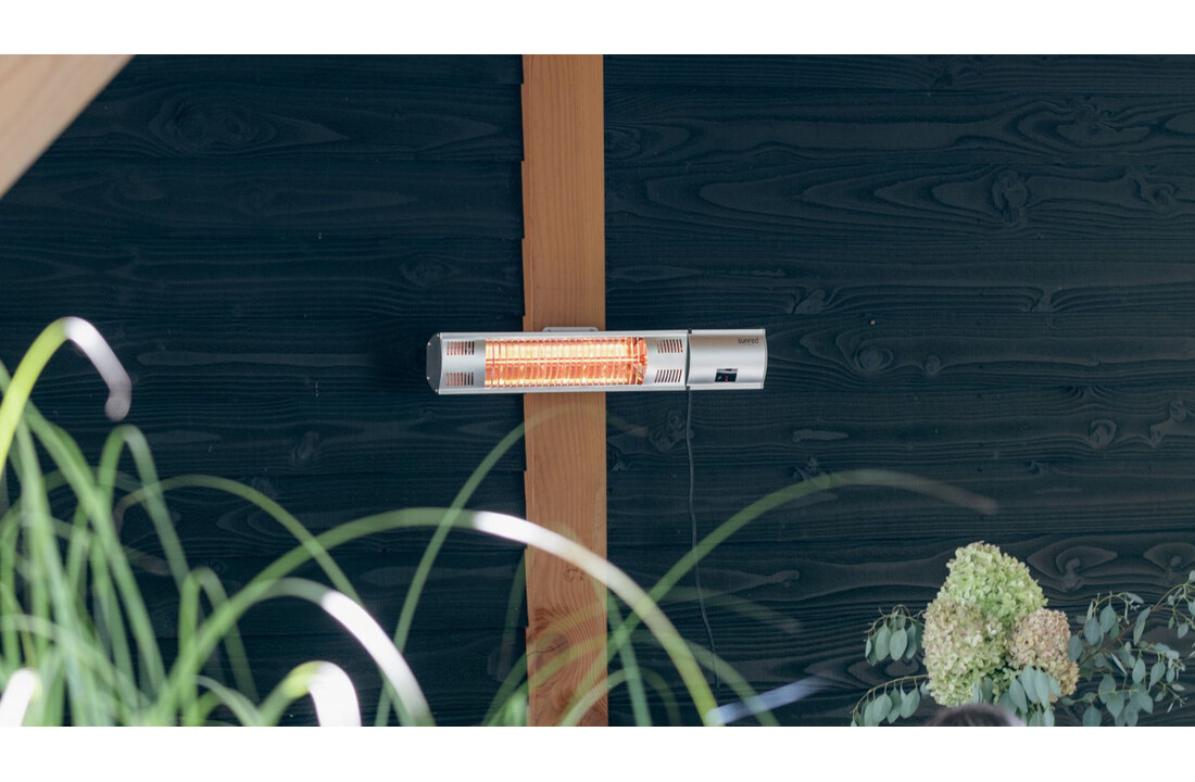 Sunred terrasverwarmer Ultra Zilver wand
