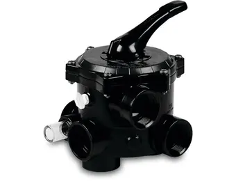 Praher 6-weg klep 1 1/2" binnendraad zwart
