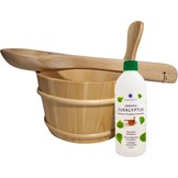 Emendo Sauna emmer, lepel en 500 ml Euca opgietmiddel  - Licht