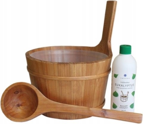 Emendo Sauna emmer, lepel en 500 ml Euca opgietmiddel  - Licht