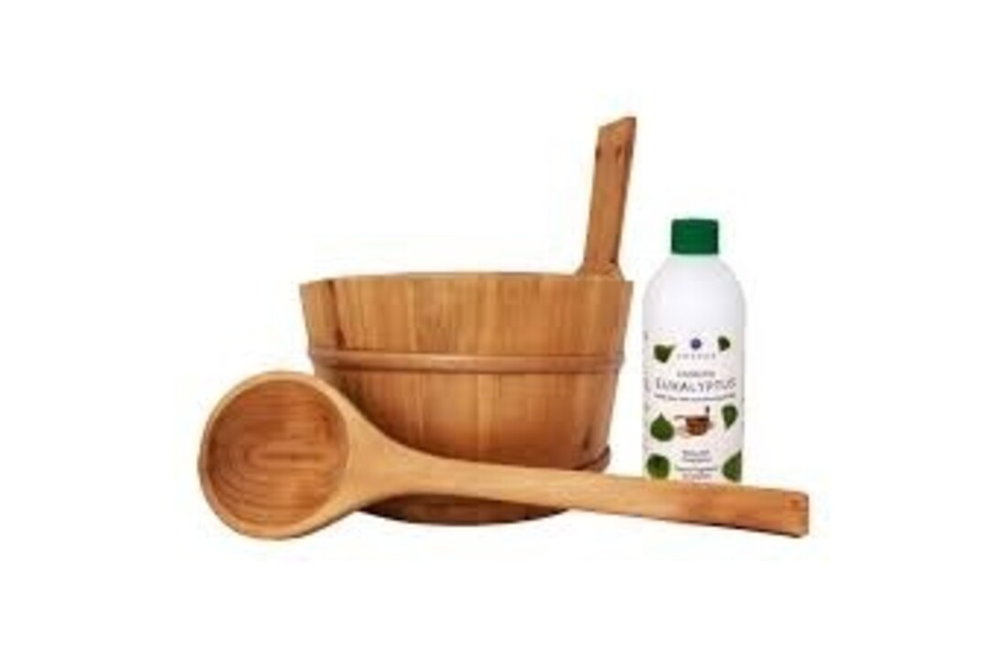 Emendo Sauna emmer, lepel en 500 ml Euca opgietmiddel  - Licht