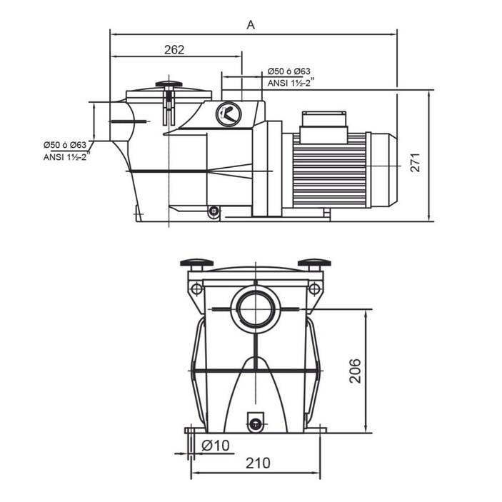 Kripsol  KS75 Zwembadpomp 380/400V 11,5m³/u