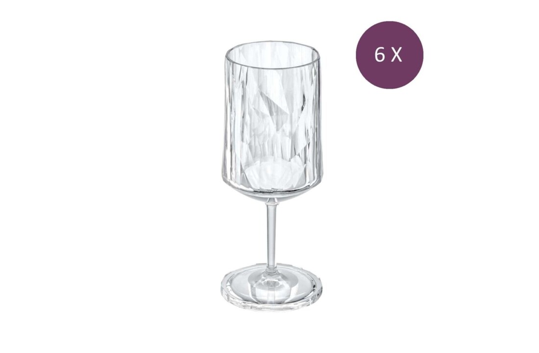 Koziol superglas club No.04 wijnglas 300 ml set van 6 stuks