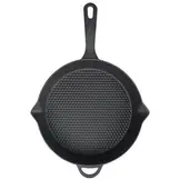 Cuisinova Grillpan Gietijzer Rond met handvat 28 cm Zwart