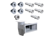 Set Inbouwdelen Hayward Kleine Zwembaden Grijs - Inspuiters en Skimmer