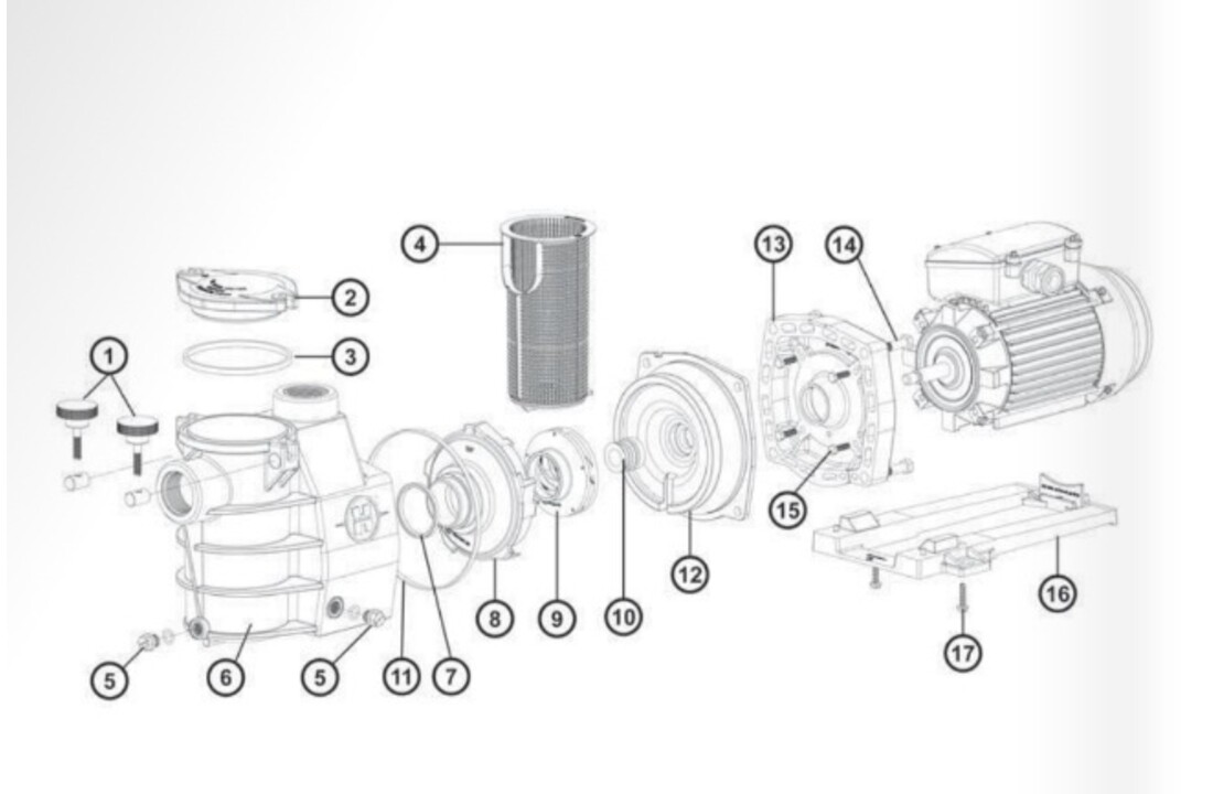 Hayward Superpool voetplaat