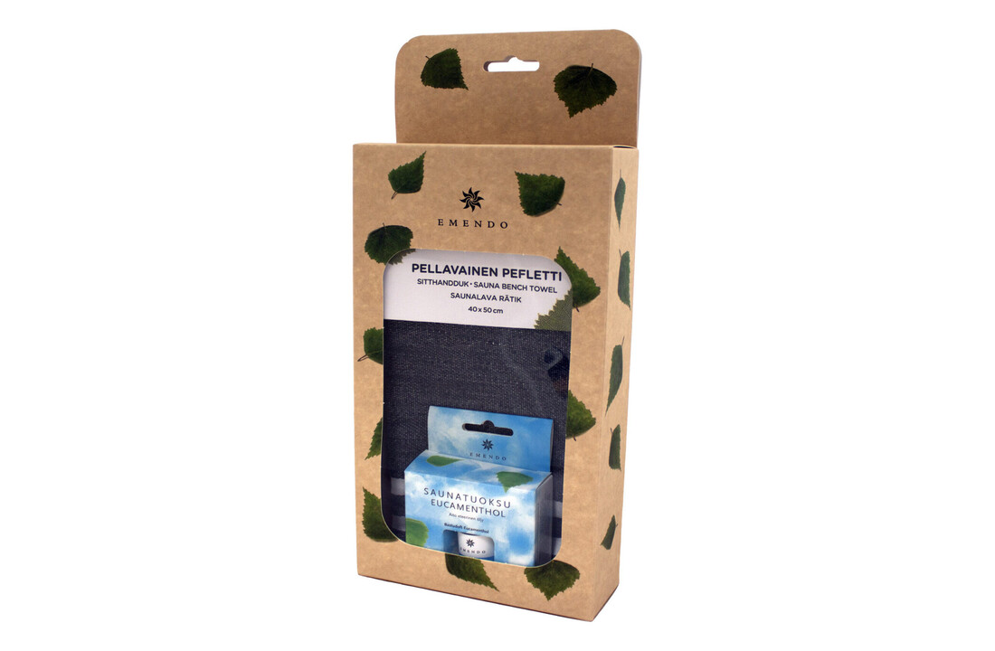 Emendo Sauna Set - Handdoek  & geur Eucamenthol