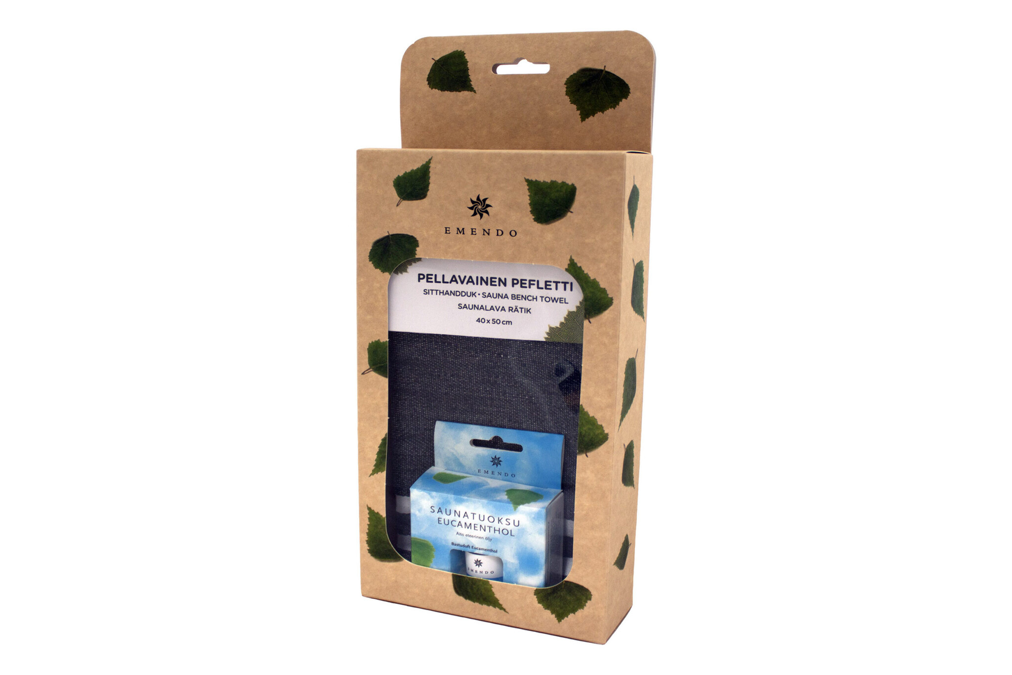 Emendo Sauna Set - Handdoek  & geur Eucamenthol