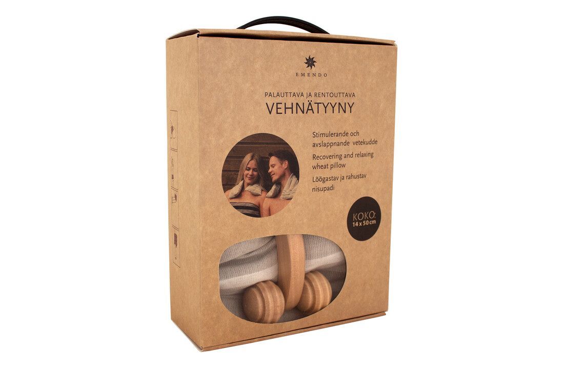 Emendo Tarwe nekkussen  14 x 50 cm - incl. massagerol