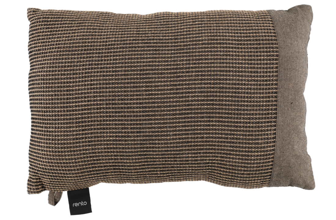 Rento Kenno Kussen XL 50x33 cm | Zwart/Bruin