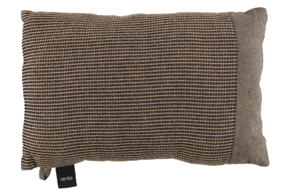Rento Kenno Kussen XL 50x33 cm | Zwart/Bruin